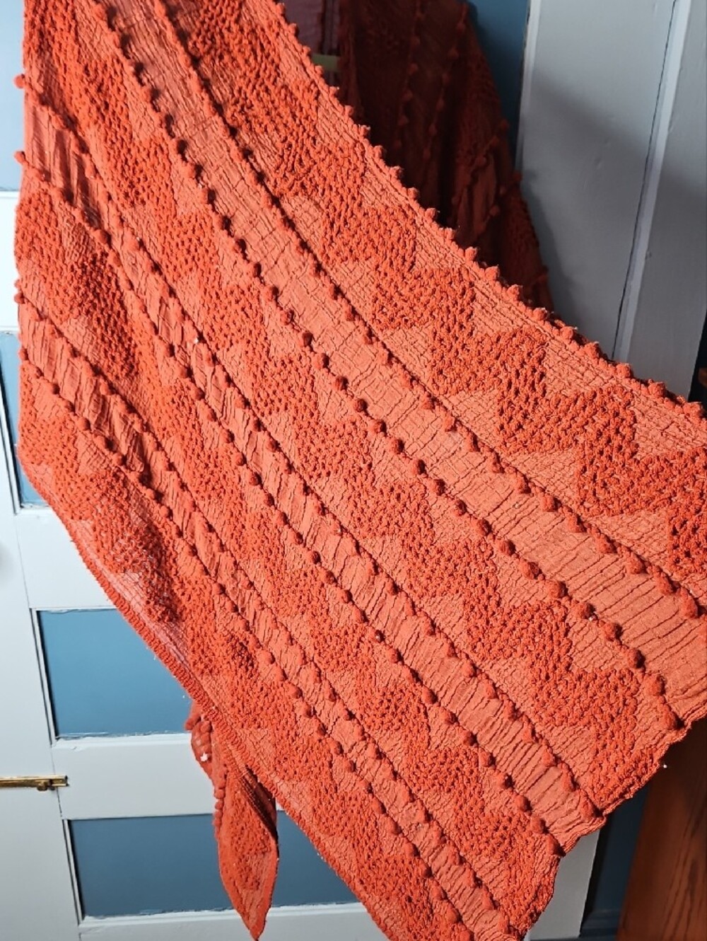 Bali From 3 Bird Nest Embroided Rust Open-Knit Women’s Kimono Poncho Top OSFM - Picture 3 of 9